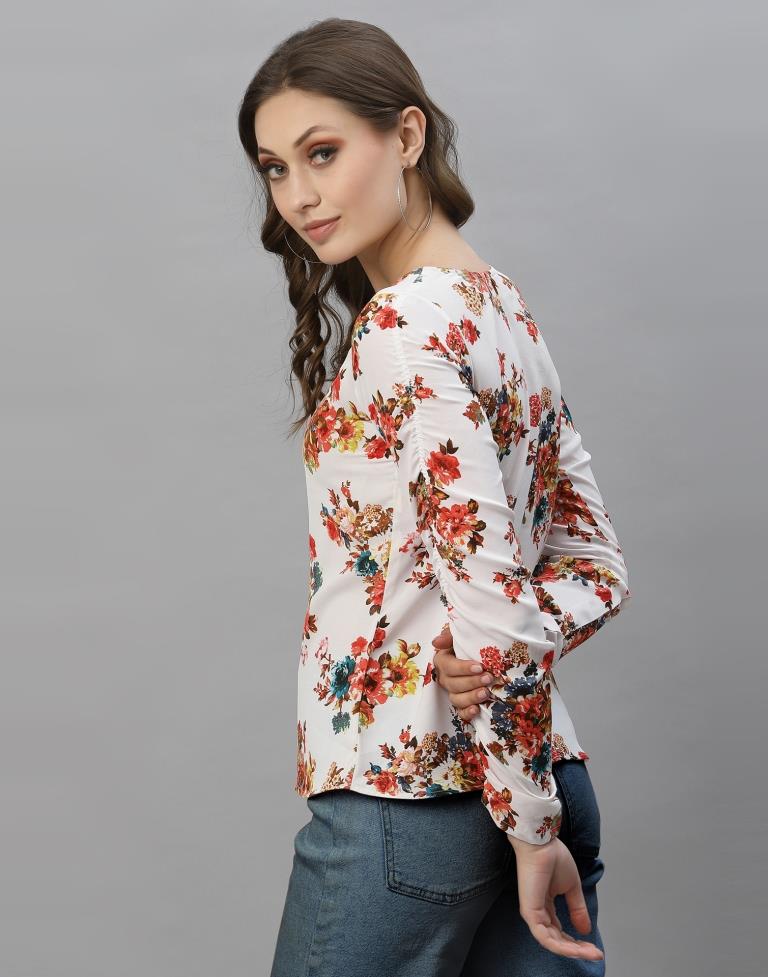 White Floral Top | Sudathi