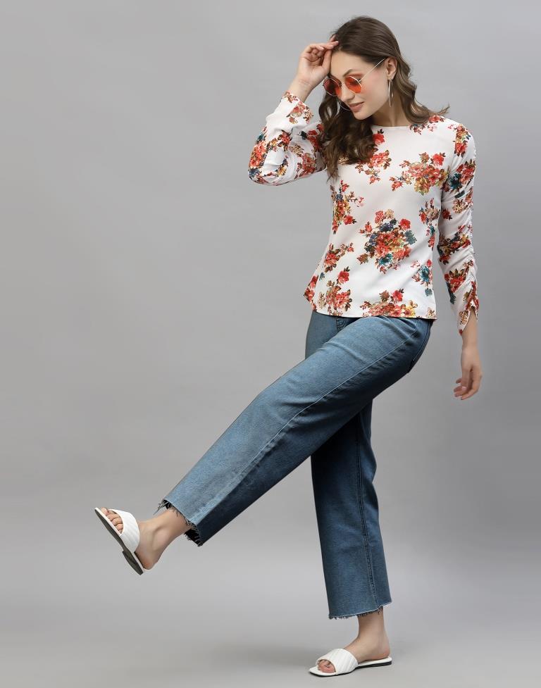 White Floral Top | Sudathi