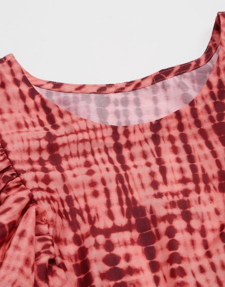 Rust Orange Tire-Up Bell Sleeve Top | Sudathi