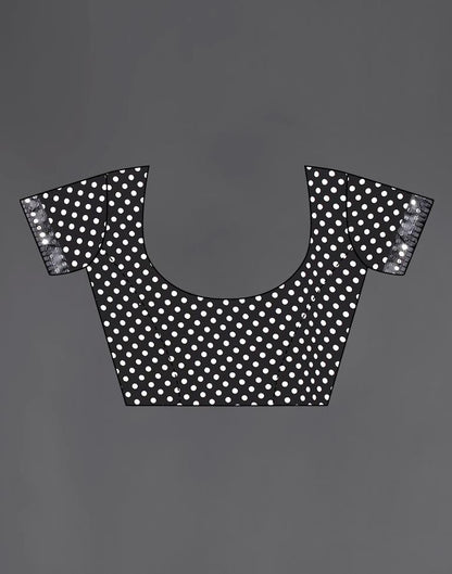 Black Chiffon Printed Saree