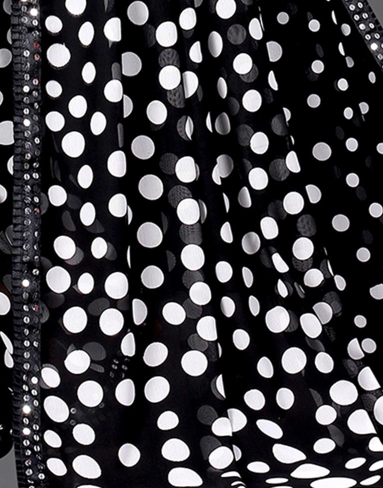 Black Chiffon Printed Saree