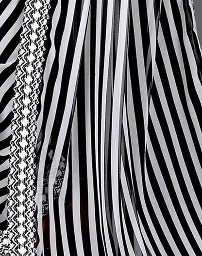 White Chiffon Printed Saree