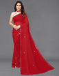 Red Georgette Embroidery Saree