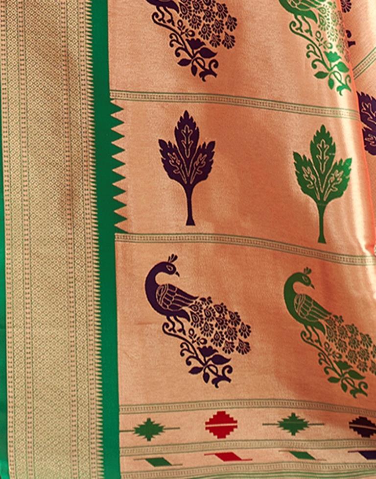 Red Weaving Silk Paithani Saree