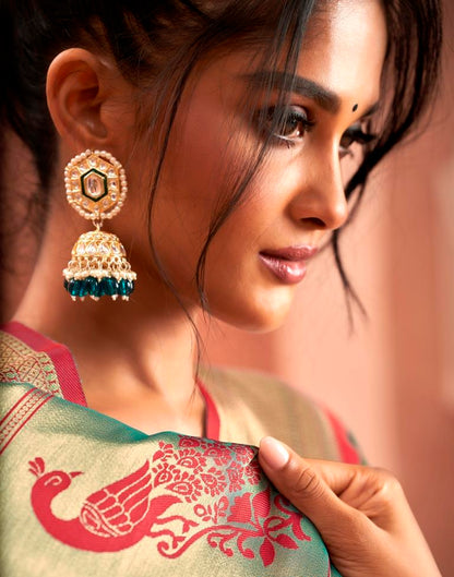 Rama Green Weaving Silk Paithani Saree