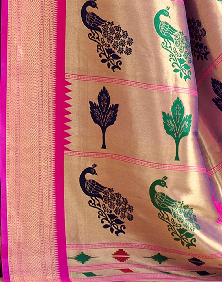Purple Weaving Silk Paithani Saree