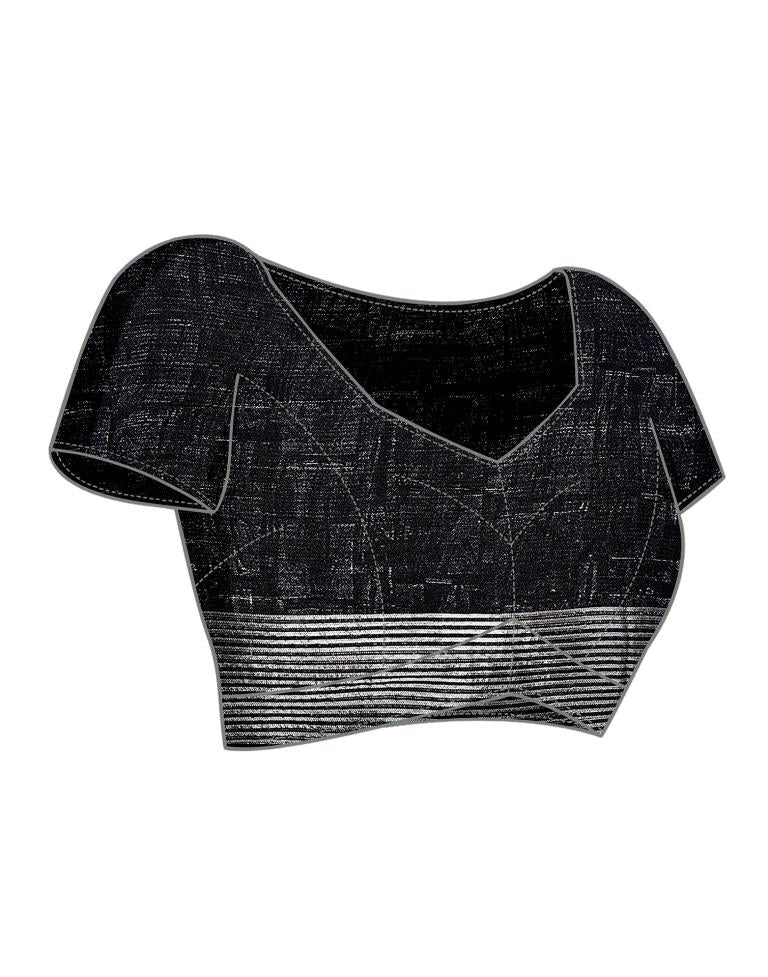 Dark Green Chiffon Printed Saree