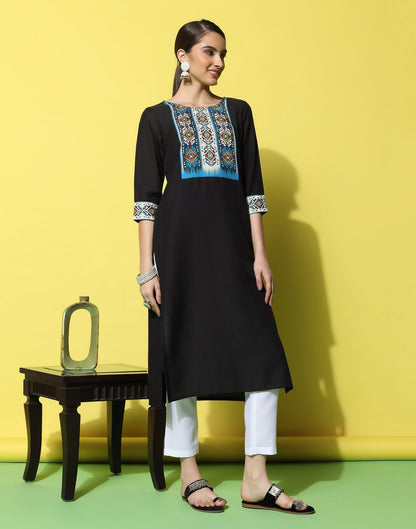 Black Printed Kurti | Sudathi