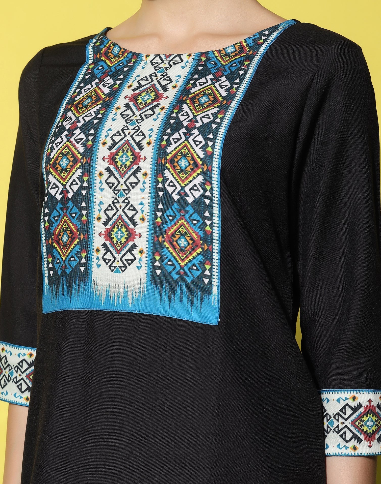 Black Printed Kurti | Sudathi