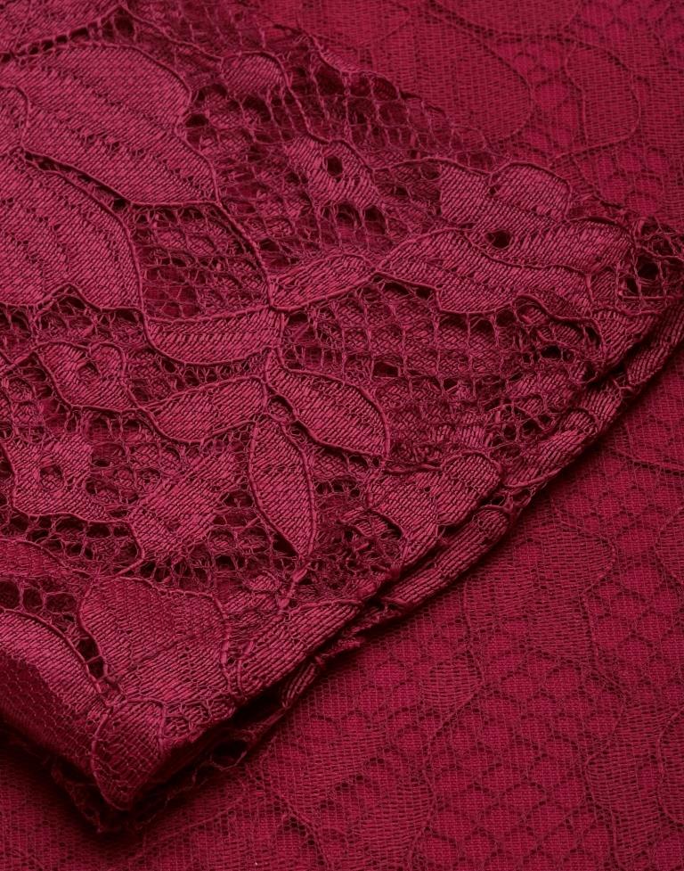 Maroon Sheer Dress | Sudathi