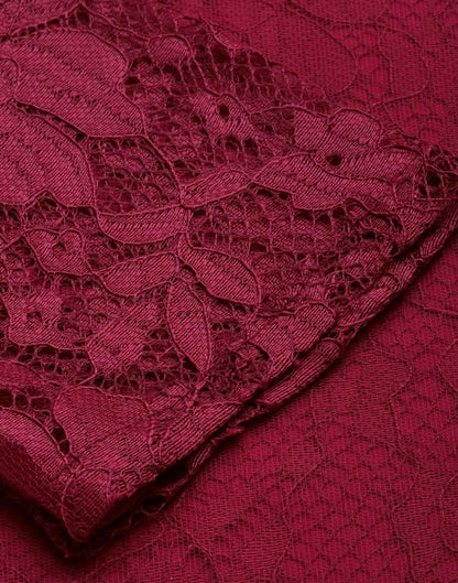 Maroon Sheer Dress | Sudathi