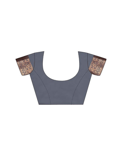 Grey Weaving Silk Banarasi Saree