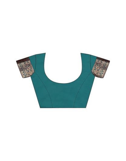 Turquoise Weaving Silk Banarasi Saree