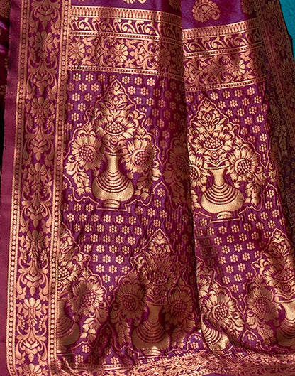 Purple Weaving Silk Banarasi Saree
