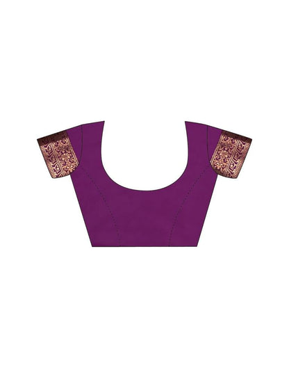 Purple Weaving Silk Banarasi Saree
