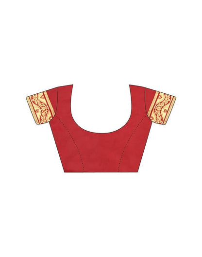 Red Weaving Silk Banarasi Saree