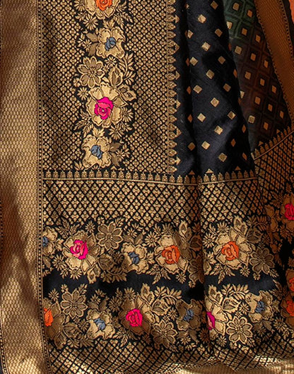 Black Weaving Silk Banarasi Saree