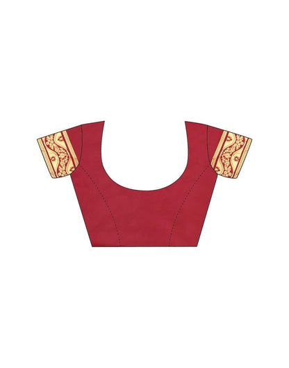 Maroon Weaving Silk Banarasi Saree