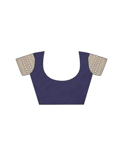 Blue Jacquard Silk Saree