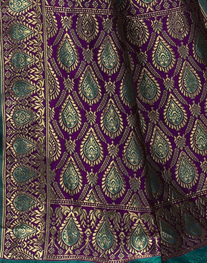 Magenta Jacquard Silk Saree