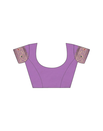 Lavender Jacquard Silk Saree