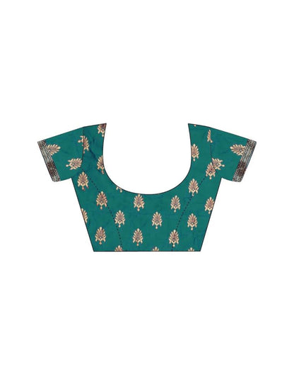 Rama Green Jacquard Silk Saree