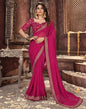 Rani Pink Printed Georgette Saree