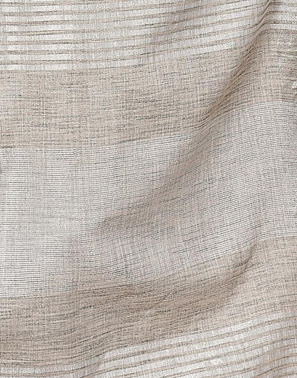 Grey Linen Plain Saree