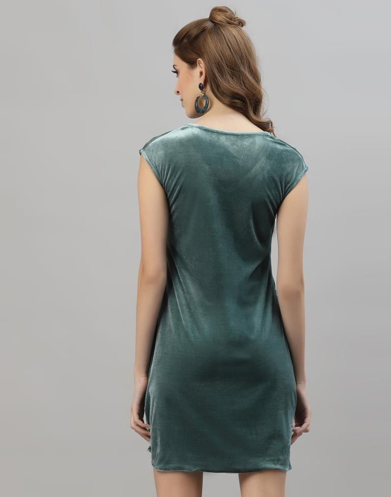 Dusty Green Velvet Dress | Sudathi