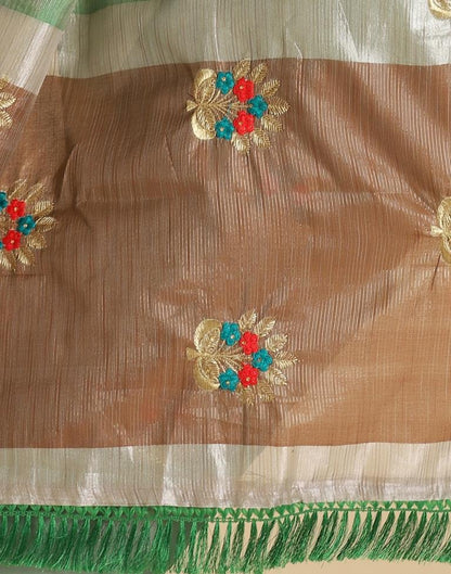 Green Silk Self Woven Saree