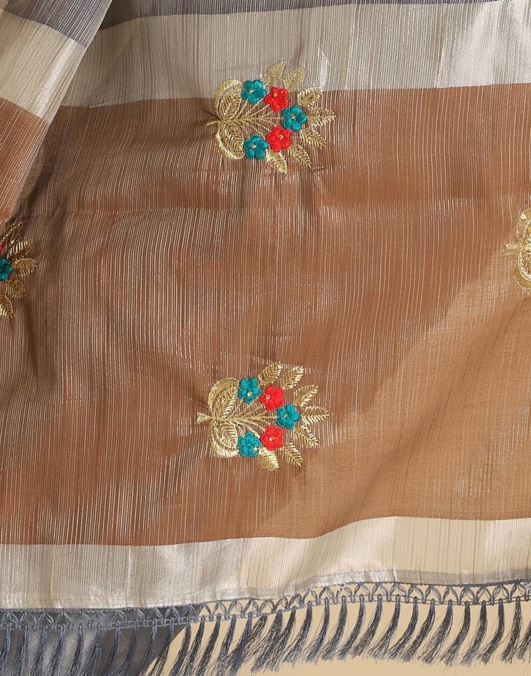 Blue Silk Self Woven Saree