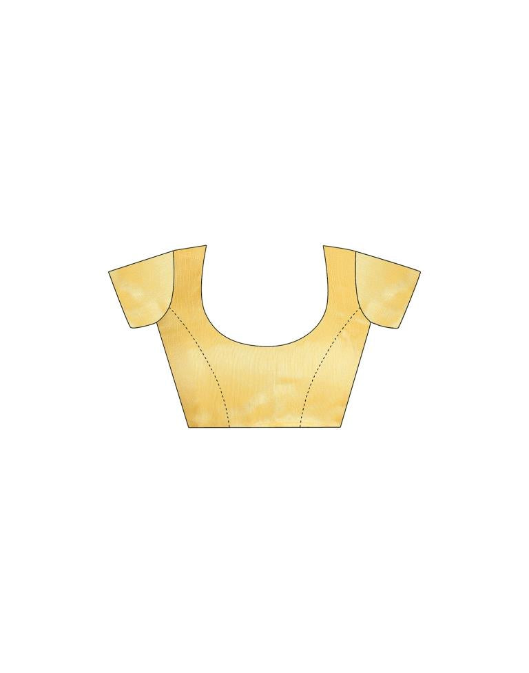 Yellow Georgette Plain Saree