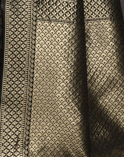 Black Weaving Silk Banarasi Saree