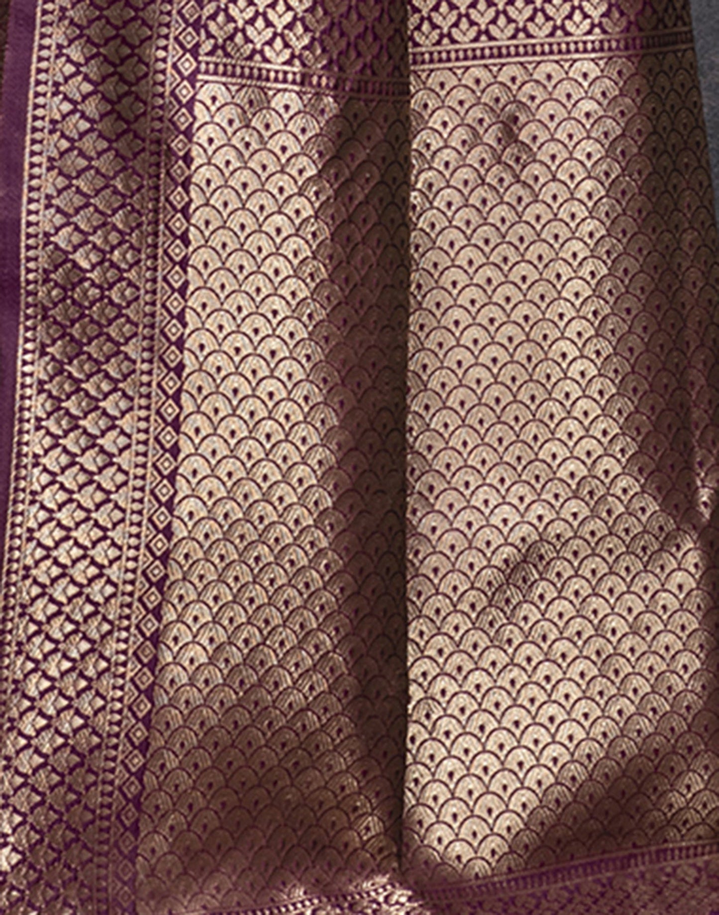 Magenta Weaving Silk Banarasi Saree