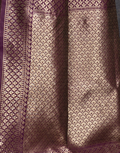 Magenta Weaving Silk Banarasi Saree