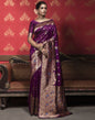 Magenta Weaving Silk Banarasi Saree
