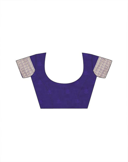 Blue Jacquard Silk Saree