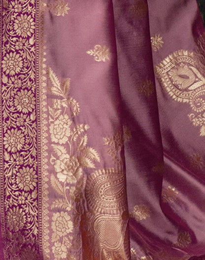Purple Jacquard Silk Saree
