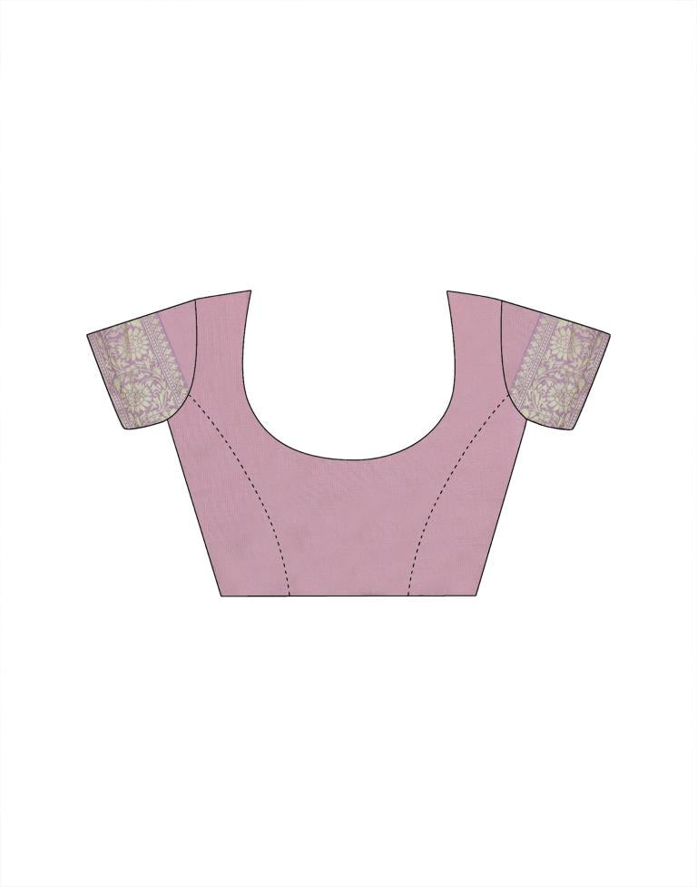 Purple Jacquard Silk Saree