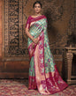Turquoise Weaving Silk Banarasi Saree