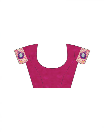 Pink Weaving Silk Banarasi Saree