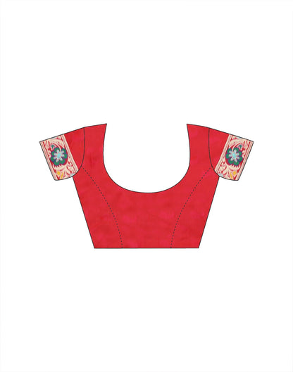 Red Weaving Silk Banarasi Saree