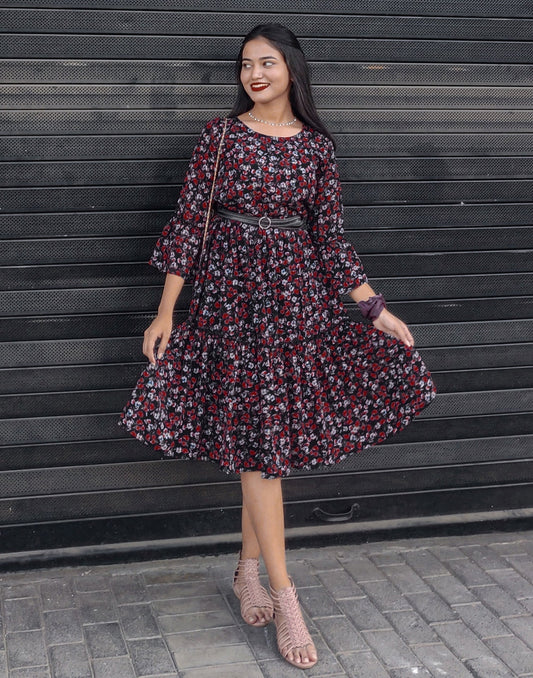 Multicoloured Tiered Dress | Sudathi