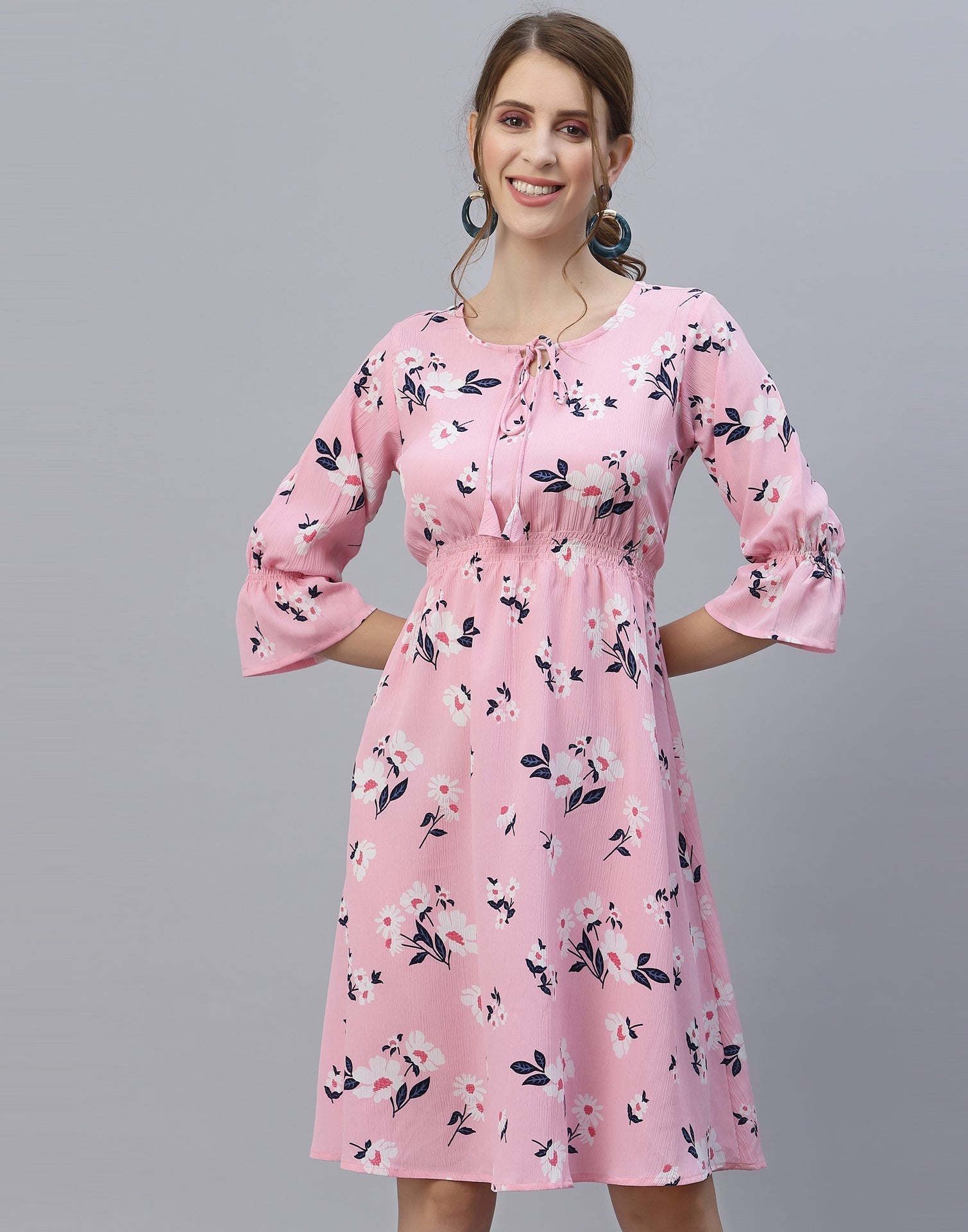 Baby Pink Floral Dress | Sudathi