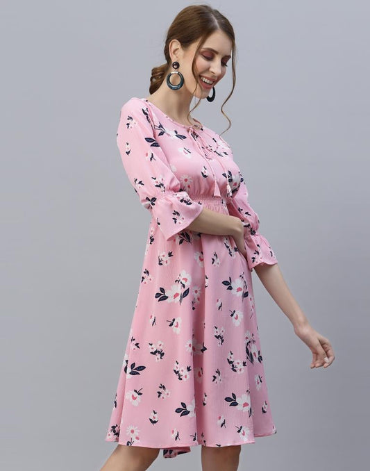 Baby Pink Floral Dress | Sudathi