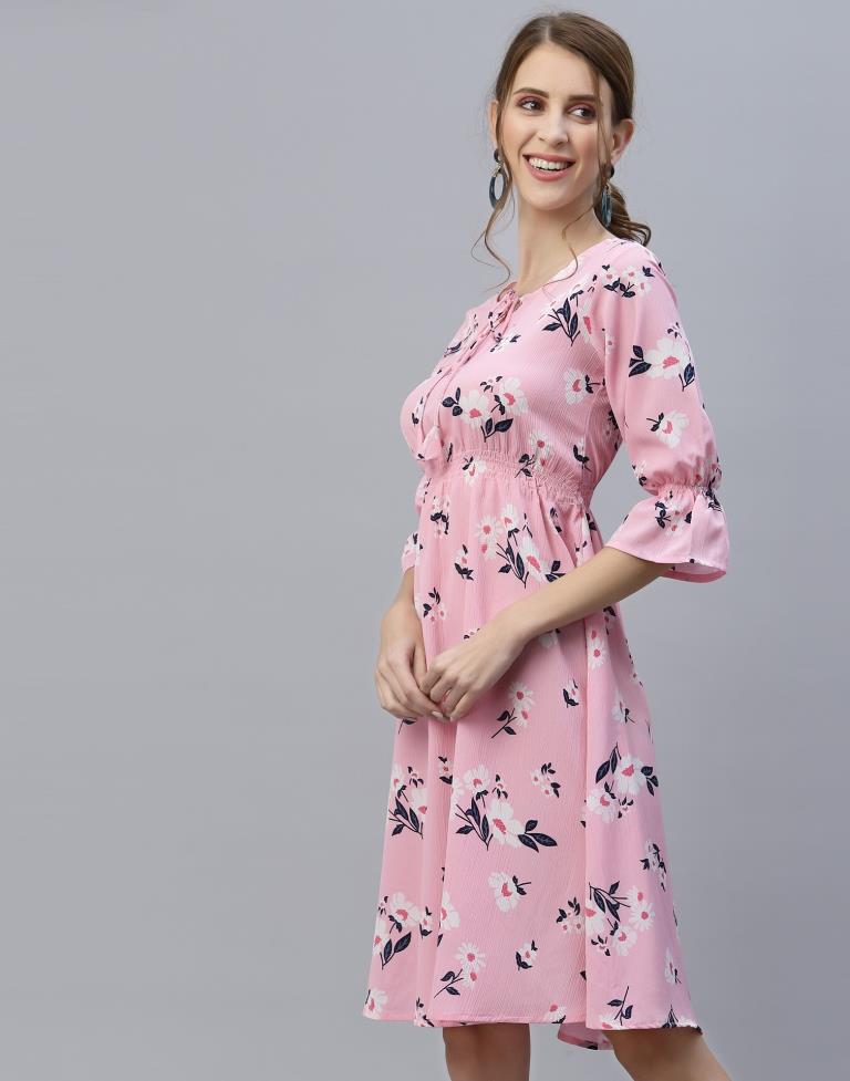 Baby Pink Floral Dress | Sudathi
