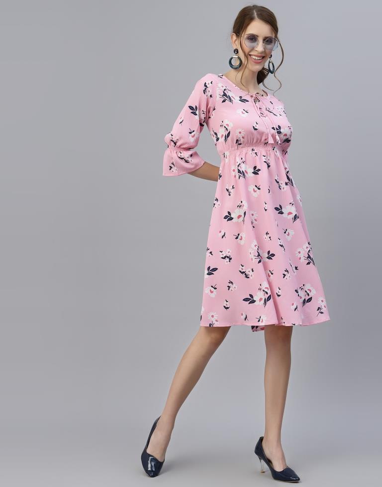 Baby Pink Floral Dress | Sudathi