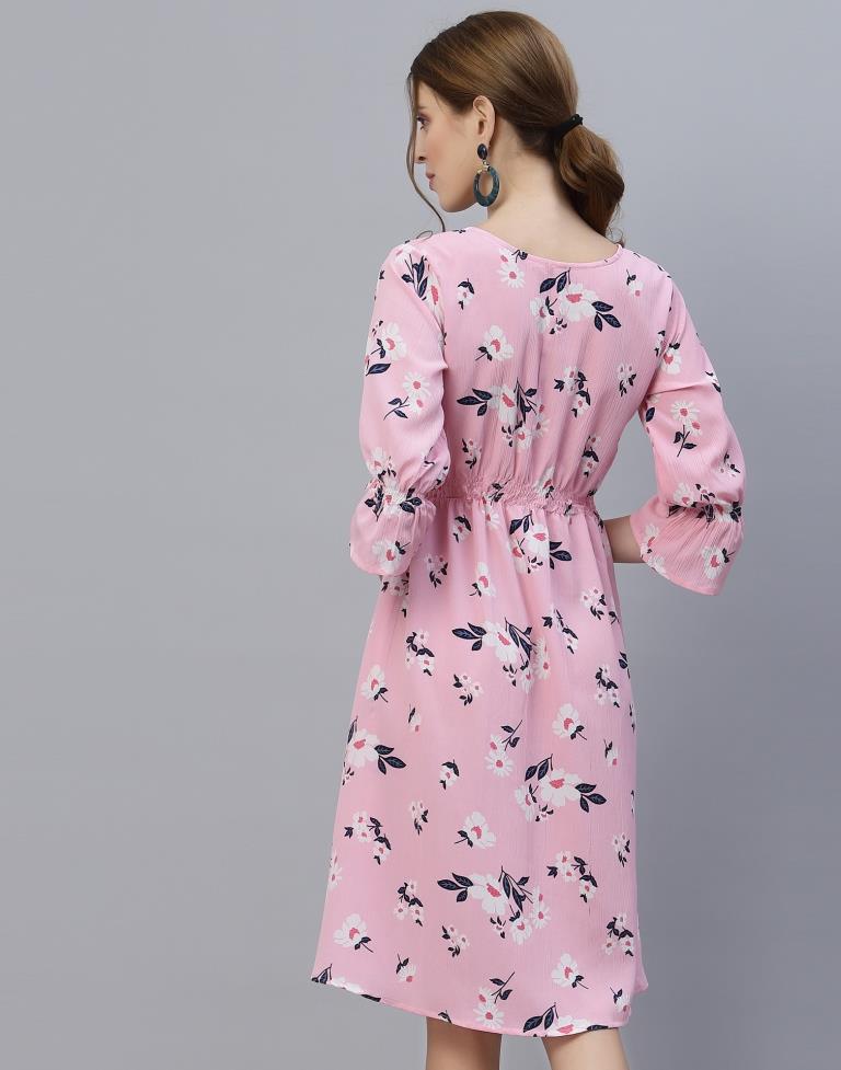Baby Pink Floral Dress | Sudathi
