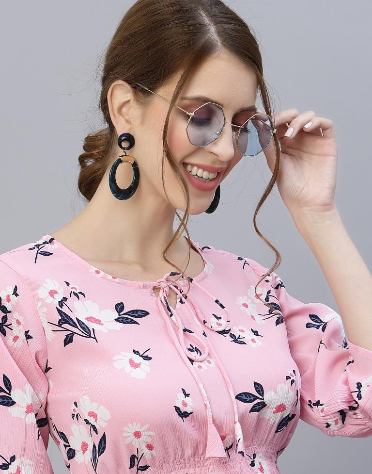 Baby Pink Floral Dress | Sudathi