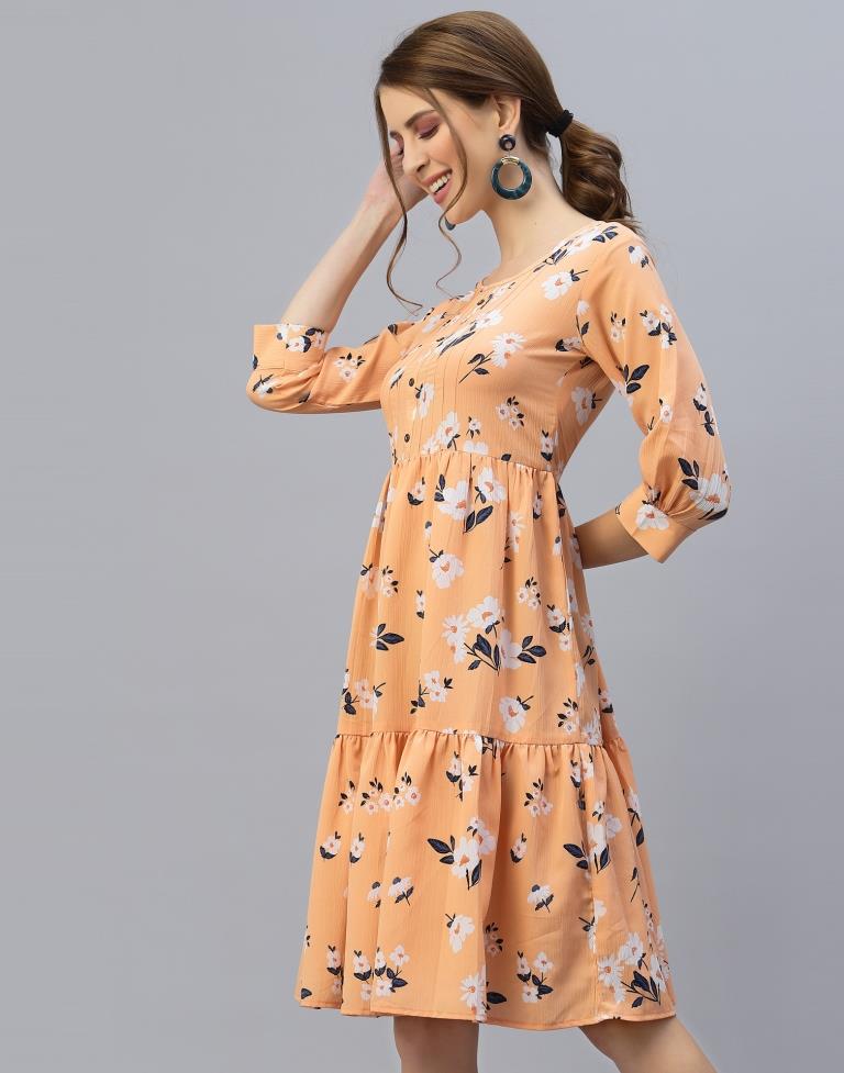 Peach Tiered Dress | Sudathi